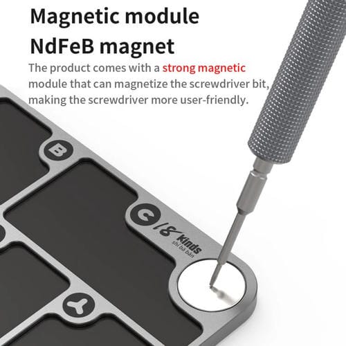 Coussin de stockage de vis avec combinaison magnétique en alliage de 7 zones et 18 types