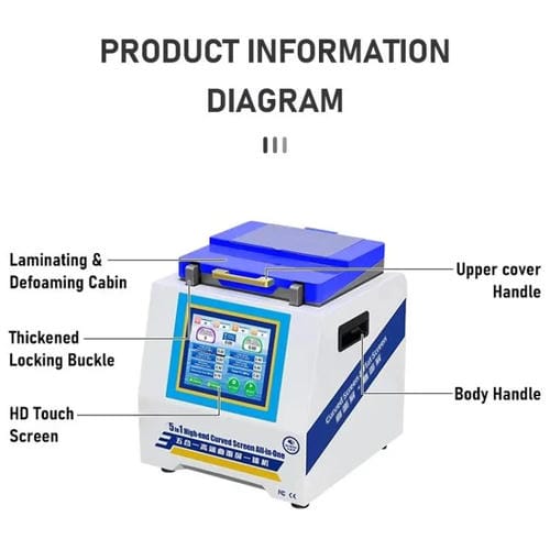 Máquina Laminadora y Antiespumante de Curado UV YYD YD-636 con Enchufe Estadounidense