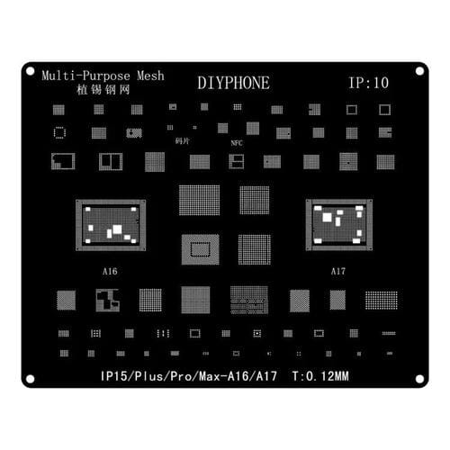 Modelo de Reballing BGA Apple iPhone 15 15 Pro Max com Posicionamento Preciso e Corte a Laser de Precisão