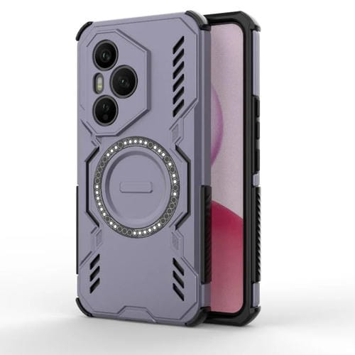 Funda para Honor 400 Pro 5G Global de 160,8 mm con anillo magnético MagSafe y protección contra golpes (morado)