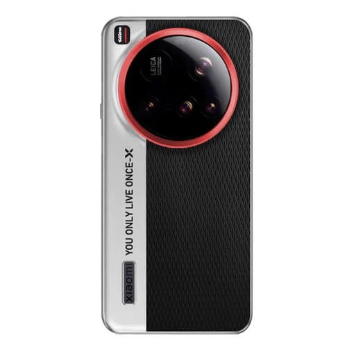 Funda de cuero con textura de diamante para Xiaomi 15 Ultra Camera Design PC (Negro)