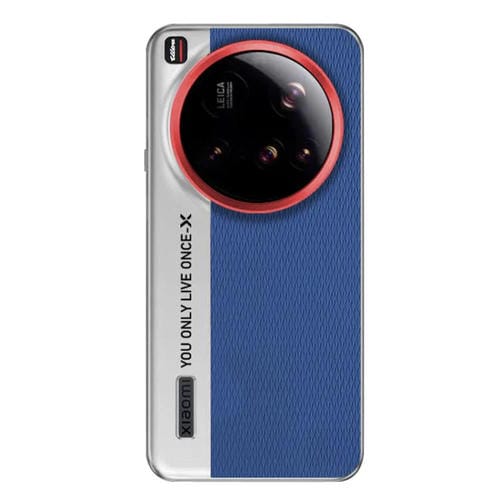 Funda de cuero con textura de diamante para Xiaomi 15 Ultra Camera Design PC (azul)