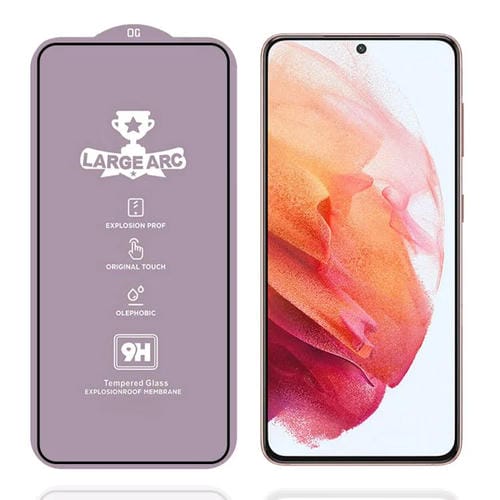 PelĂcula de vidrio templado de arco grande de aluminio de 0,4 mm de alto para Samsung Galaxy S21 5G 9H