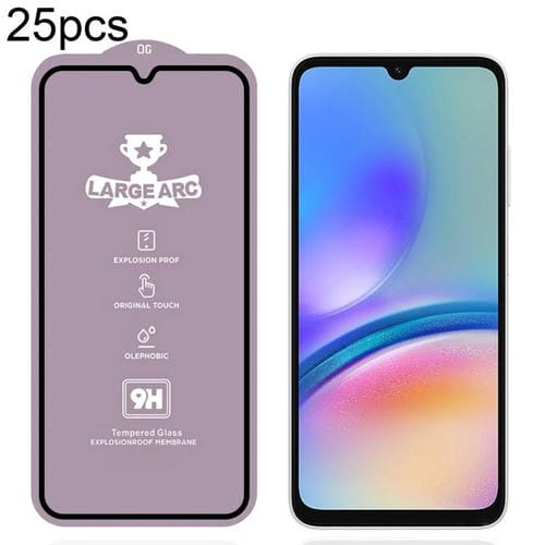 PelĂcula de vidrio templado de arco grande de aluminio de alta resistencia, 25 unidades, 9H, 0,4 mm, para Samsung Galaxy A06s