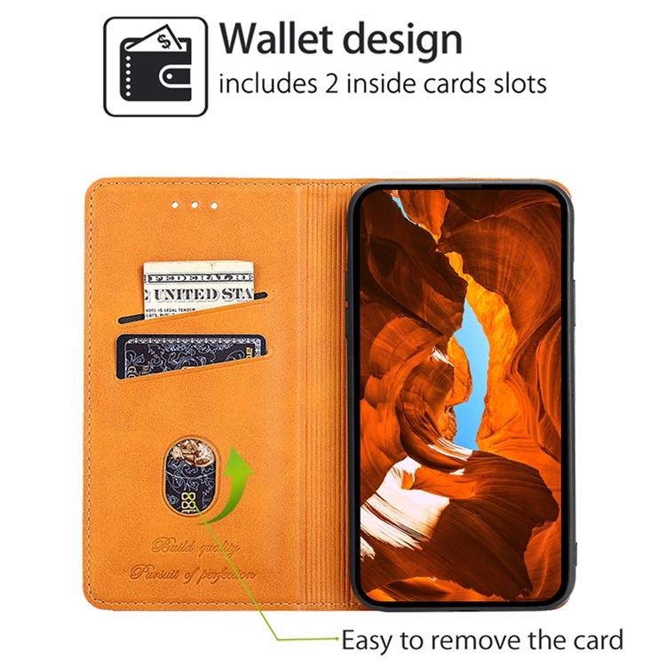 Funda magnética de cuero con textura de vaca para Samsung Galaxy S25 5G (marrón claro)