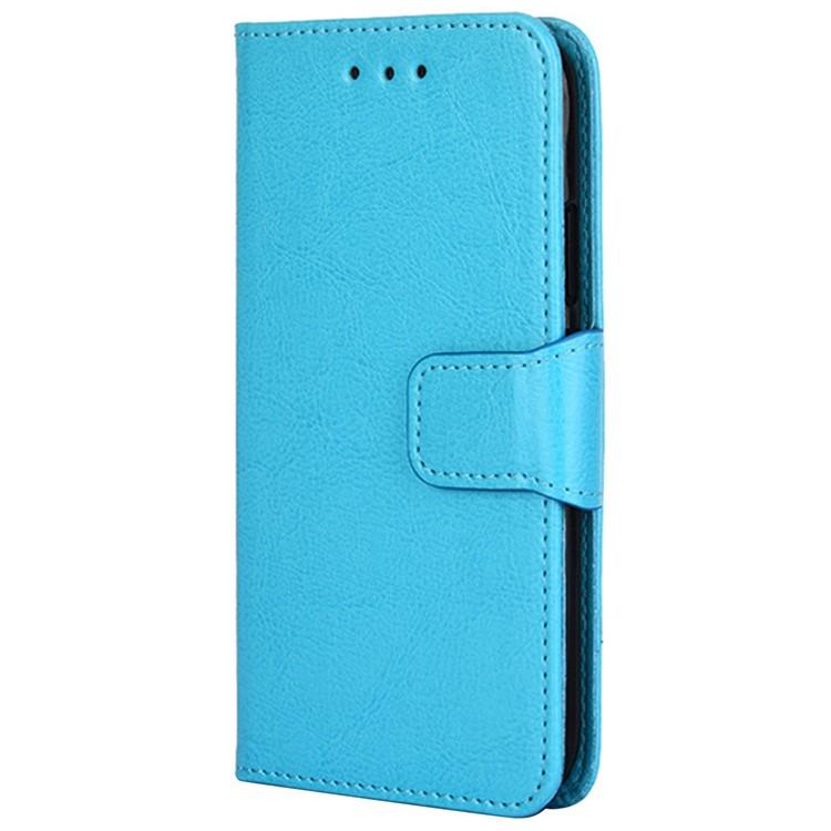 Funda de cuero con textura de cristal para Samsung Galaxy S25 5G (azul cielo)