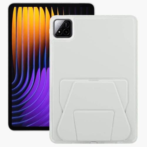 Funda plegable con soporte magnético y parte trasera de cuero acrílico para Xiaomi Pad 7/7 Pro (gris)