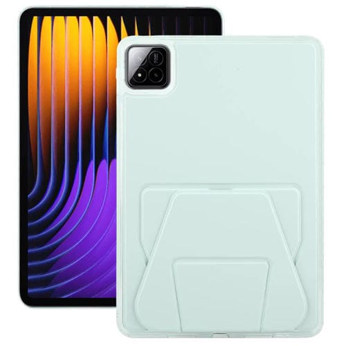 Funda plegable magnética de cuero acrílico para Xiaomi Pad 7/7 Pro (verde claro)