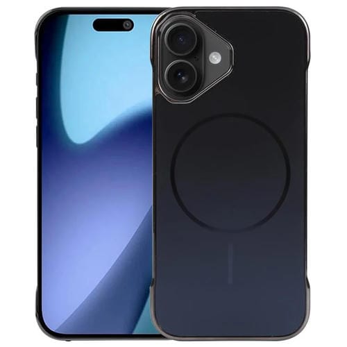 Funda de PC MagSafe antirreflejos, esmerilada, sin marco y galvanizada para iPhone 17 (negra)