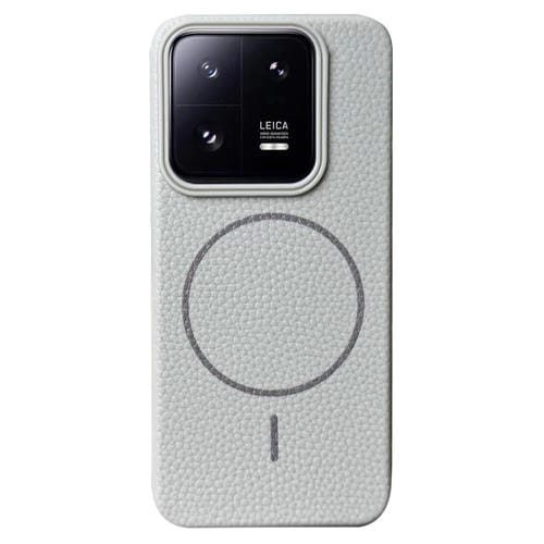 Funda de TPU con diseño de círculo fino MagSafe Litchi Grain para Xiaomi 13 Pro (gris titanio)