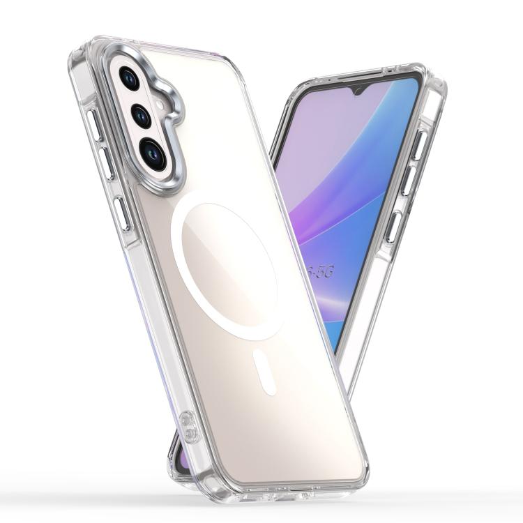 Funda MagSafe con degradado de color para Samsung Galaxy A56 5G (blanca)