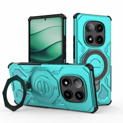 Funda magnética de TPU y PC MagSafe de color sólido para Redmi Note 14 Pro 5G J-20 (azul lago)