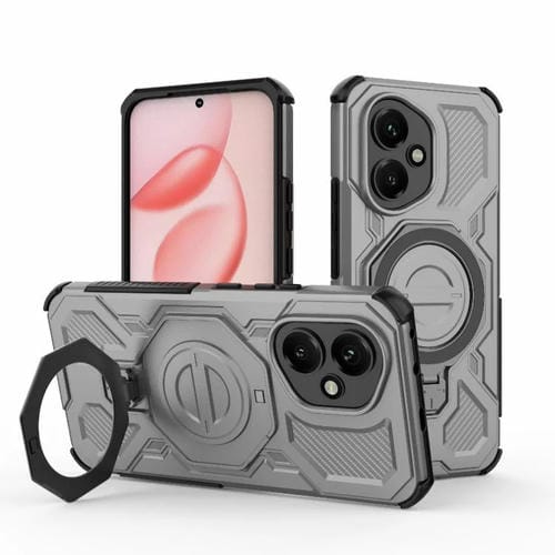 Funda para Honor 400 5G Global de 156,5 mm J-20 con cierre magnético MagSafe de TPU y PC (gris)