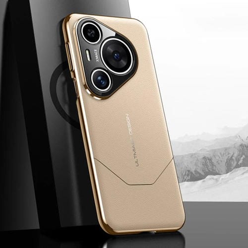 Funda para Huawei Pura 70 Premium con diseño de imitación galvanizada (dorada)