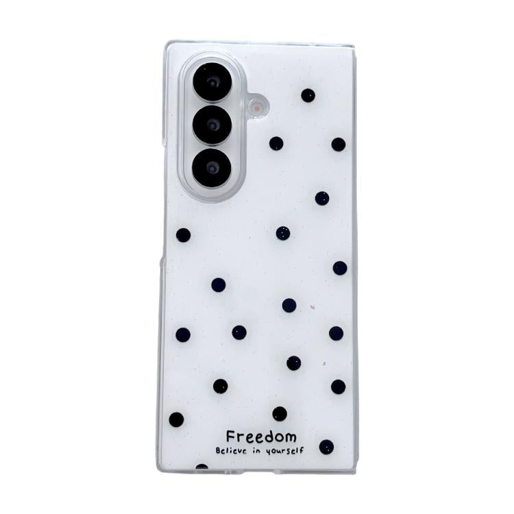 Funda para Samsung Galaxy Z Fold7 5G con diseño de puntos brillantes (blanca)