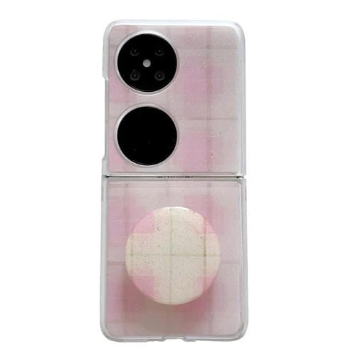 Funda con estampado de puntos brillantes para Huawei Pocket 2 con soporte (rosa)