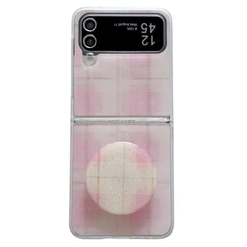 Funda con soporte para Samsung Galaxy Z Flip3 5G, diseño de puntos brillantes (rosa)