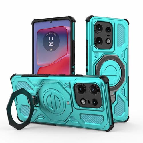 Funda magnética de TPU y PC MagSafe de color sólido para Motorola Edge 50 Pro 5G Global J-20 (azul lago)