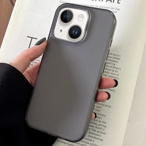 Funda de TPU transparente y cómoda para iPhone 14 (negra)