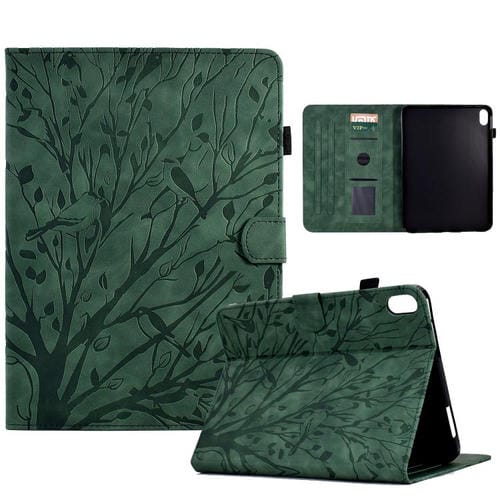 Funda de cuero con relieve "Árbol de la Fortuna" para Xiaomi Redmi Pad 2 (verde)