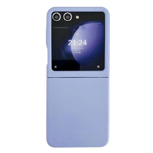 Funda de PC con ventana grande y tacto suave para Samsung Galaxy Z Flip5 (lavanda)