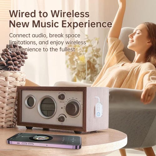 Adaptador de audio inalámbrico BT-13 2 en 1 para coche, receptor y transmisor de audio de 3,5 mm (negro)