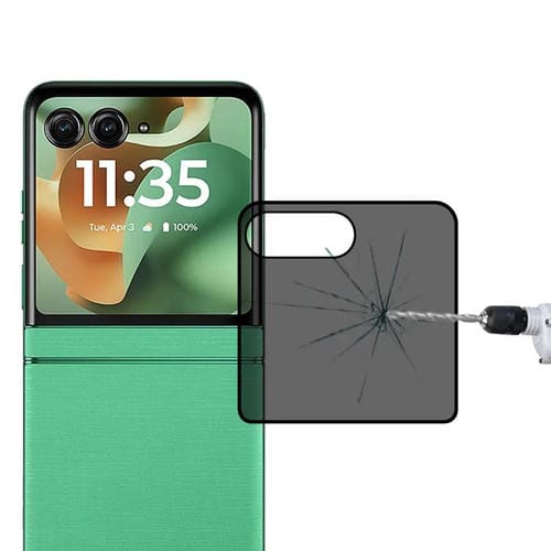 Película de vidrio templado curvado 3D con borde doblado y pegamento antiespía para Motorola Razr 60