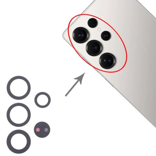 Conjunto de 10 Lentes de Câmara Traseira Samsung Galaxy S25 Ultra SM-S938B