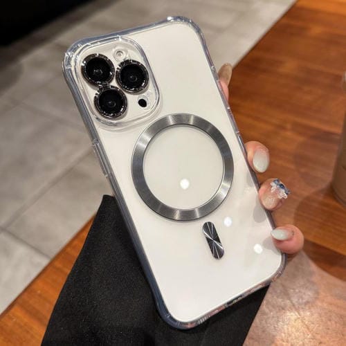 Funda de acrílico transparente MagSafe para iPhone 15 Pro (gris titanio)