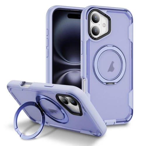 Funda protectora MagSafe para iPhone 17 (morado claro y morado transparente)