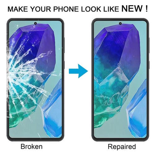 Glass Lens Outer Samsung Galaxy M55 SM-M556B Front Screen with OCA Adhesive (10 Units)