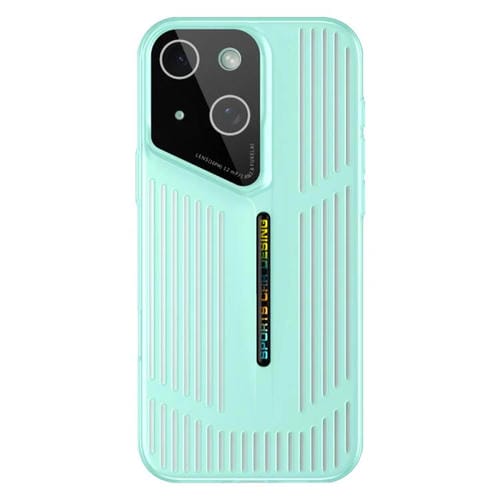 Funda para iPhone 14, translúcida, esmerilada y con disipación de calor (verde)