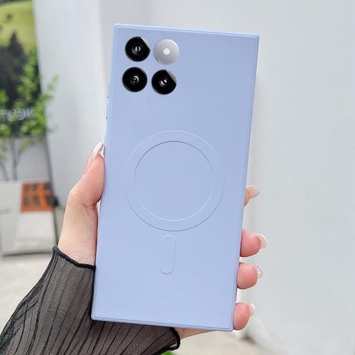 Funda magnética MagSafe de silicona líquida de color sólido para Xiaomi 14 (azul Yuanfeng)