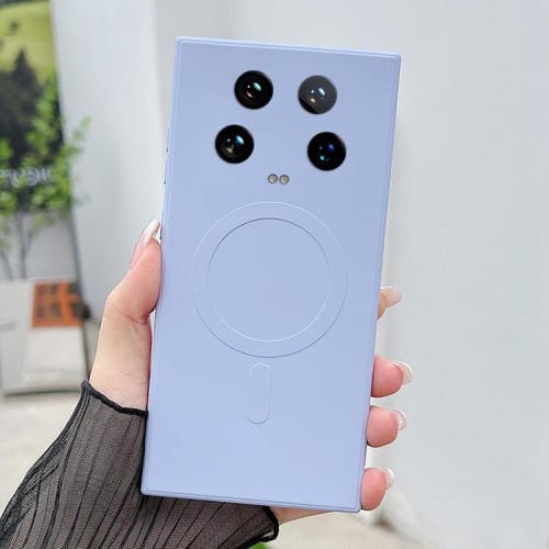 Funda magnética de silicona líquida MagSafe para Xiaomi 14 (azul Yuanfeng)