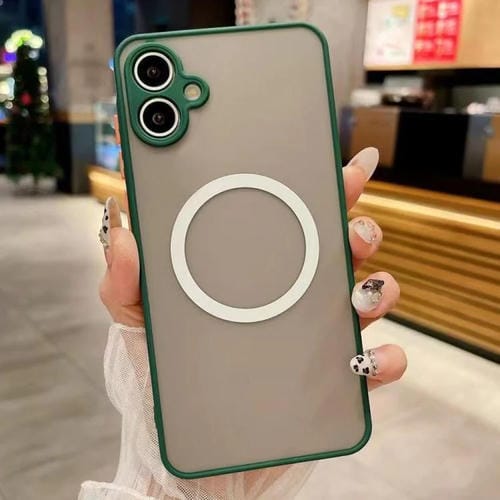 Funda MagSafe con diseño de ojo de águila para Samsung Galaxy A06 4G/5G (verde oscuro)