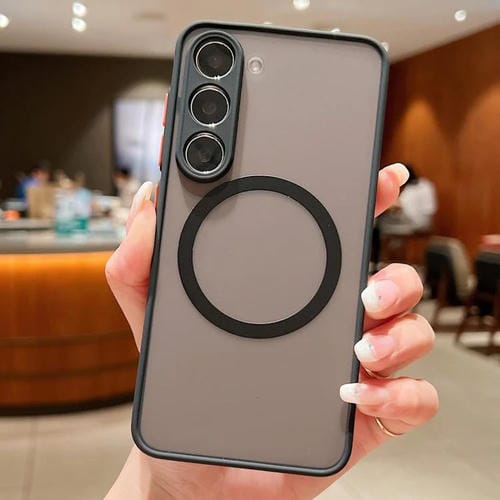 Funda con tapa MagSafe y diseño Hawkeye Skin Feel para Samsung Galaxy S23 5G (negra)