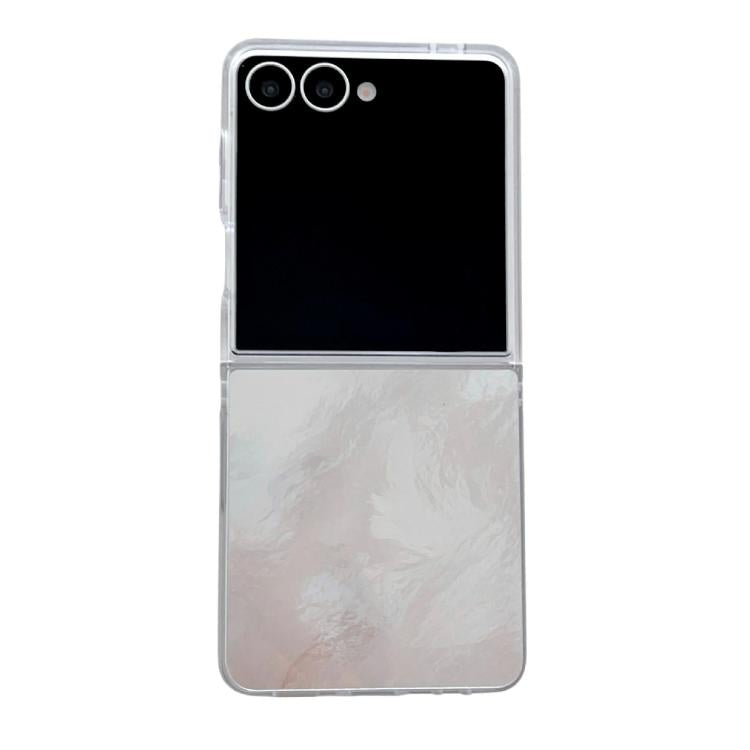 Funda plegable de PC con borde transparente para Samsung Galaxy Z Flip7 5G (Glacier)