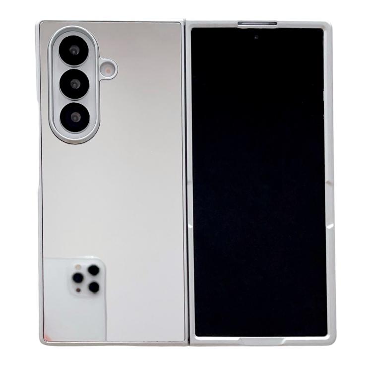 Funda plegable de PC con borde plateado para Samsung Galaxy Z Fold7 5G (espejo)