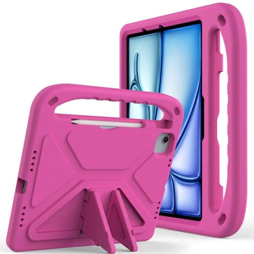 Funda de EVA a prueba de golpes con asa y soporte para iPad Air 11 (2024/2025) (rosa)
