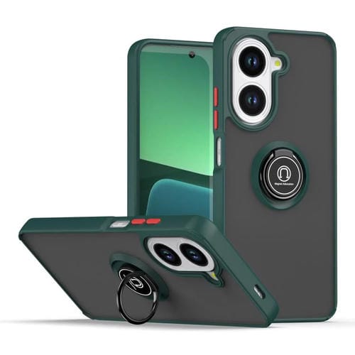 Funda de TPU + PC con aro para Redmi A5 4G (171,7 mm), serie Q Shadow 1 (verde oscuro)