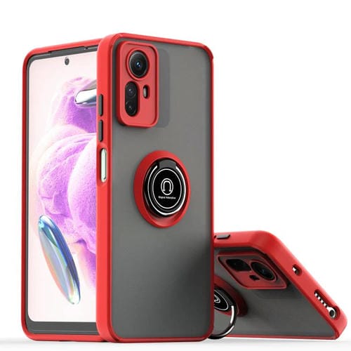Funda de TPU + PC con anillo para Redmi Note 12 Turbo / Poco F5 Q Shadow 1 Series (Rojo)