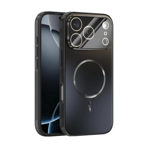 Funda ABEEL MagSafe esmerilada con disipación de calor y película para lente para iPhone 17 Pro (negra)