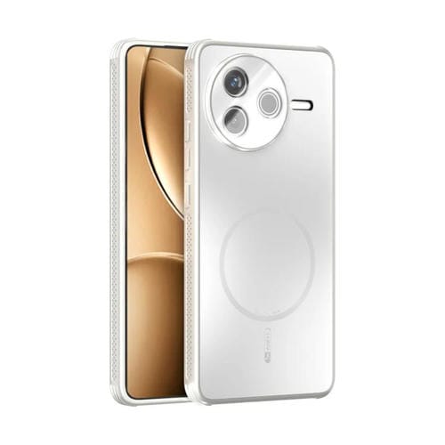 Funda MagSafe esmerilada con disipación de calor y película para lente para Redmi K80 ABEEL (blanca)