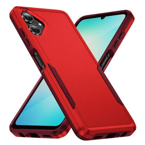 Funda Pioneer Armor de PC y TPU resistente para Samsung Galaxy A06 4G/5G (rojo y rosa)
