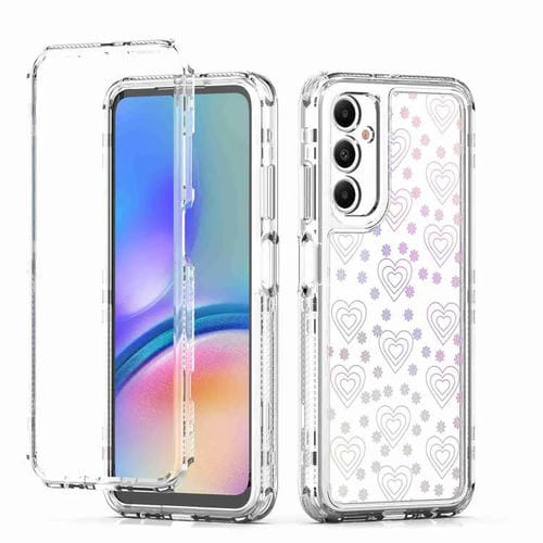 Funda de acrílico transparente con láser para Samsung Galaxy A05s (corazón)