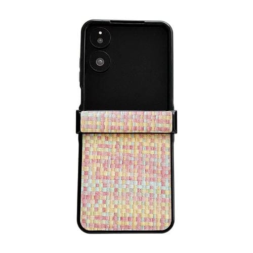 Funda protectora de tres piezas con diseño de tejido de fantasía para Xiaomi Mix Flip 2 (colores)