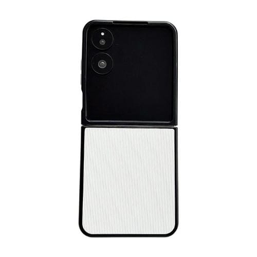 Funda protectora con textura vertical para Xiaomi Mix Flip 2 (blanca)