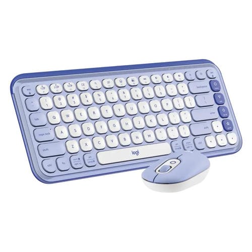Conjunto teclado y ratón inalámbricos Logitech POP ICON Combo Bluetooth (Morado)
