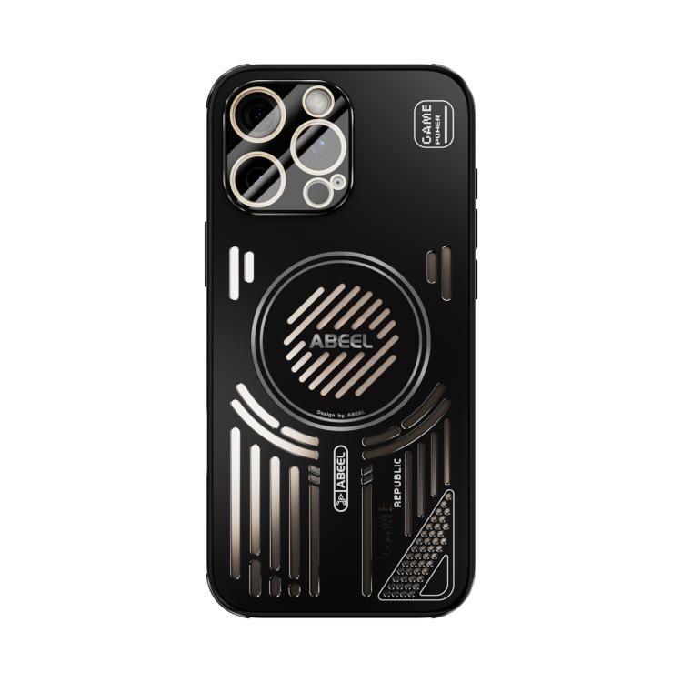 Funda ABEEL Ice Fox Series con disipador de calor Magsafe para iPhone 16 Pro Max (negra)