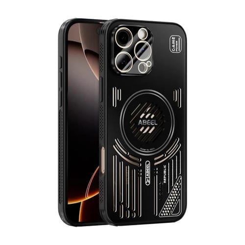 Funda ABEEL Ice Fox Series con disipador de calor Magsafe para iPhone 16 Pro (negra)